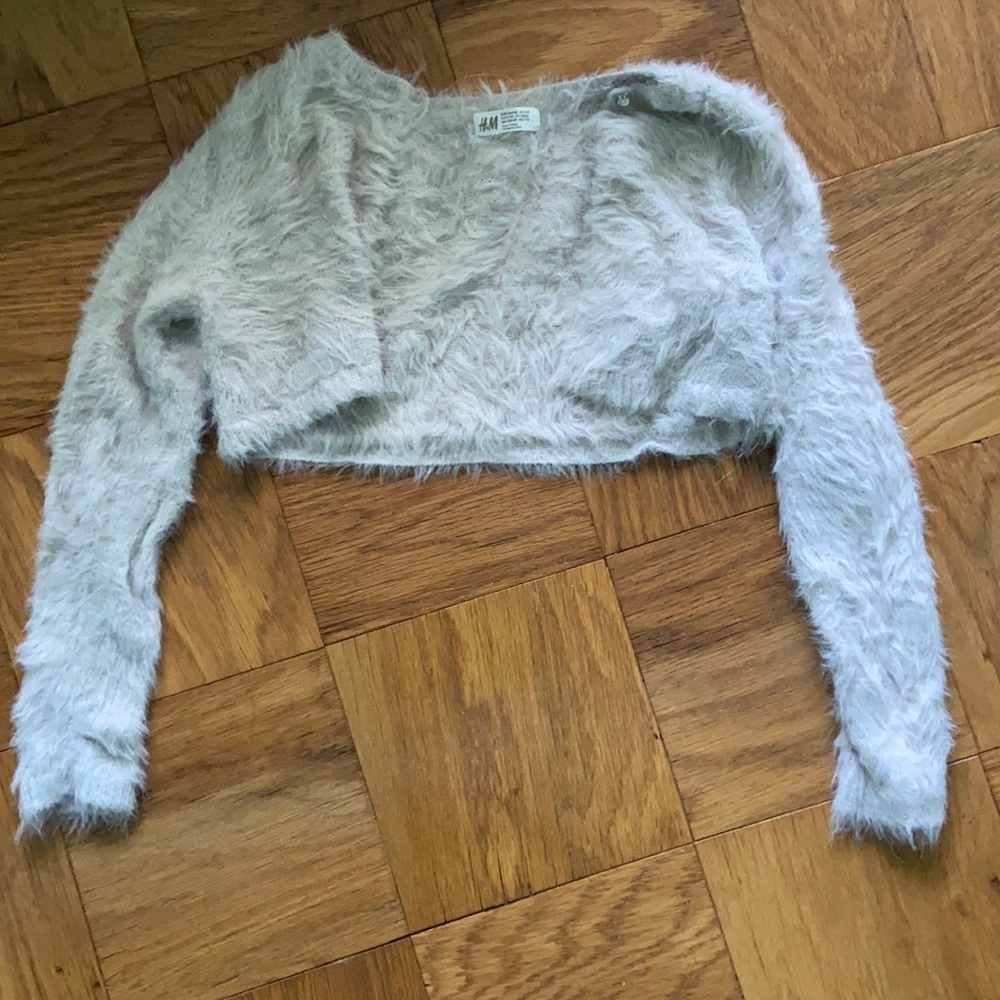 soft grey cardigan!! like new!!